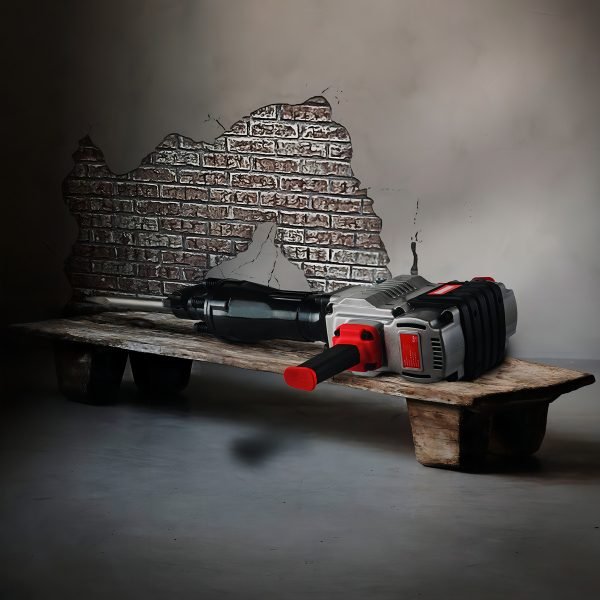 Martillo Demoledor Omaha De-27hex 85 J 2100 W + 2 Cinceles + Carro Maletín Con Ruedas 50 Hz - Image 9