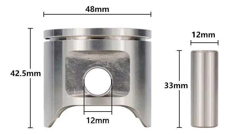 Kit Piston Y Aros Motosierras Husqvarna 365 48mm Alternativo - Image 2