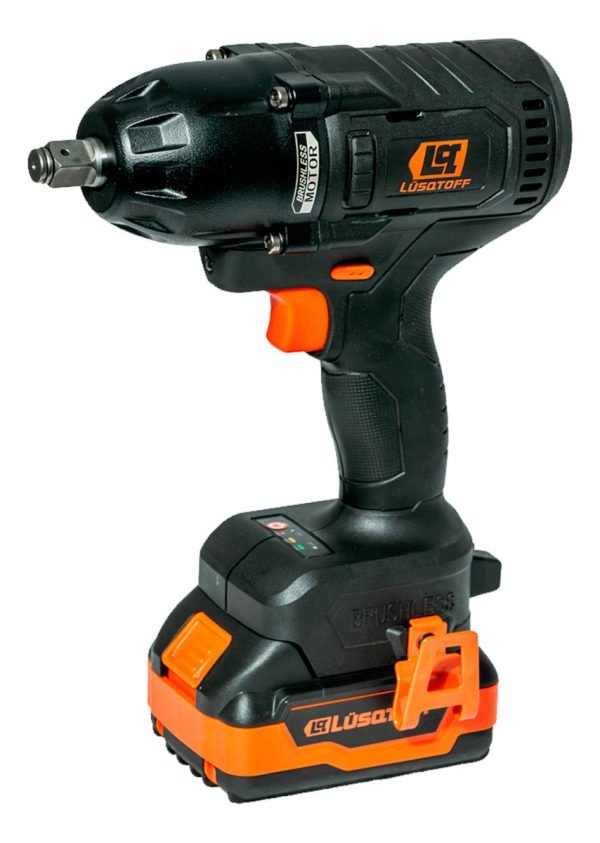 Llave De Impacto 750 Nm Lusqtoff Professional 18v Sin Carbones Maletin Color Negro - Image 2