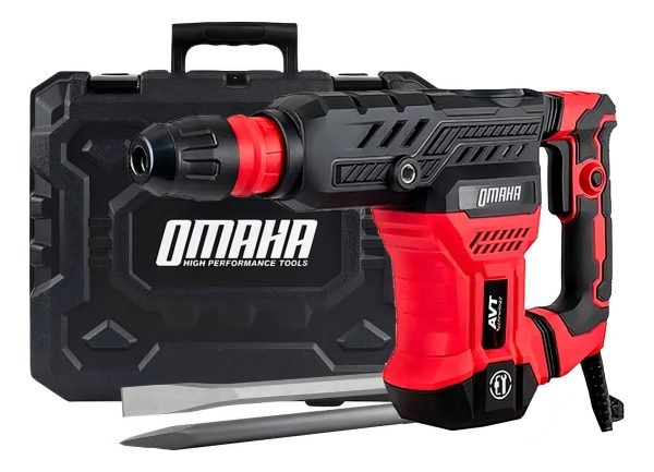 Martillo Demoledor Omaha 18 Joules Sds Max 1300w 2 Cinceles Color Rojo Y Negro - Image 4