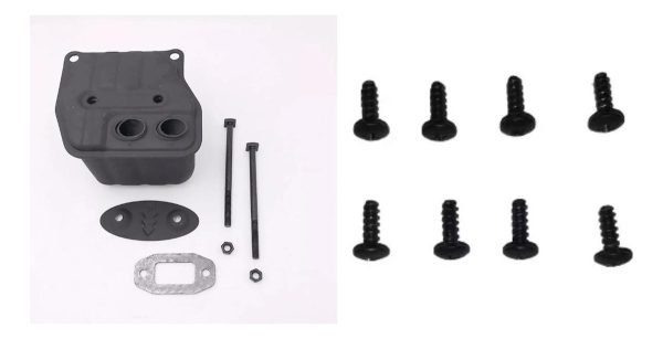 Tornillos Manija + Espárragos Junta Escape Motosierra