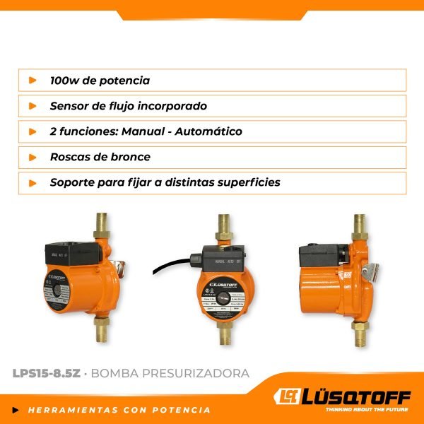 Bomba Presurizadora 0,13 Hp / 100 W - Lüsqtoff - Lps15-8.5z - Image 4