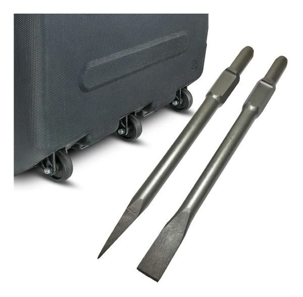 Martillo Demoledor Omaha De-27hex 85 J 2100 W + 2 Cinceles + Carro Maletín Con Ruedas 50 Hz - Image 5