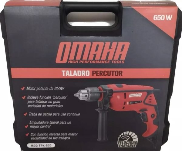 Taladro Percutor 13mm 650w Tpk650 Omaha + Maletin Accesorios - Image 5