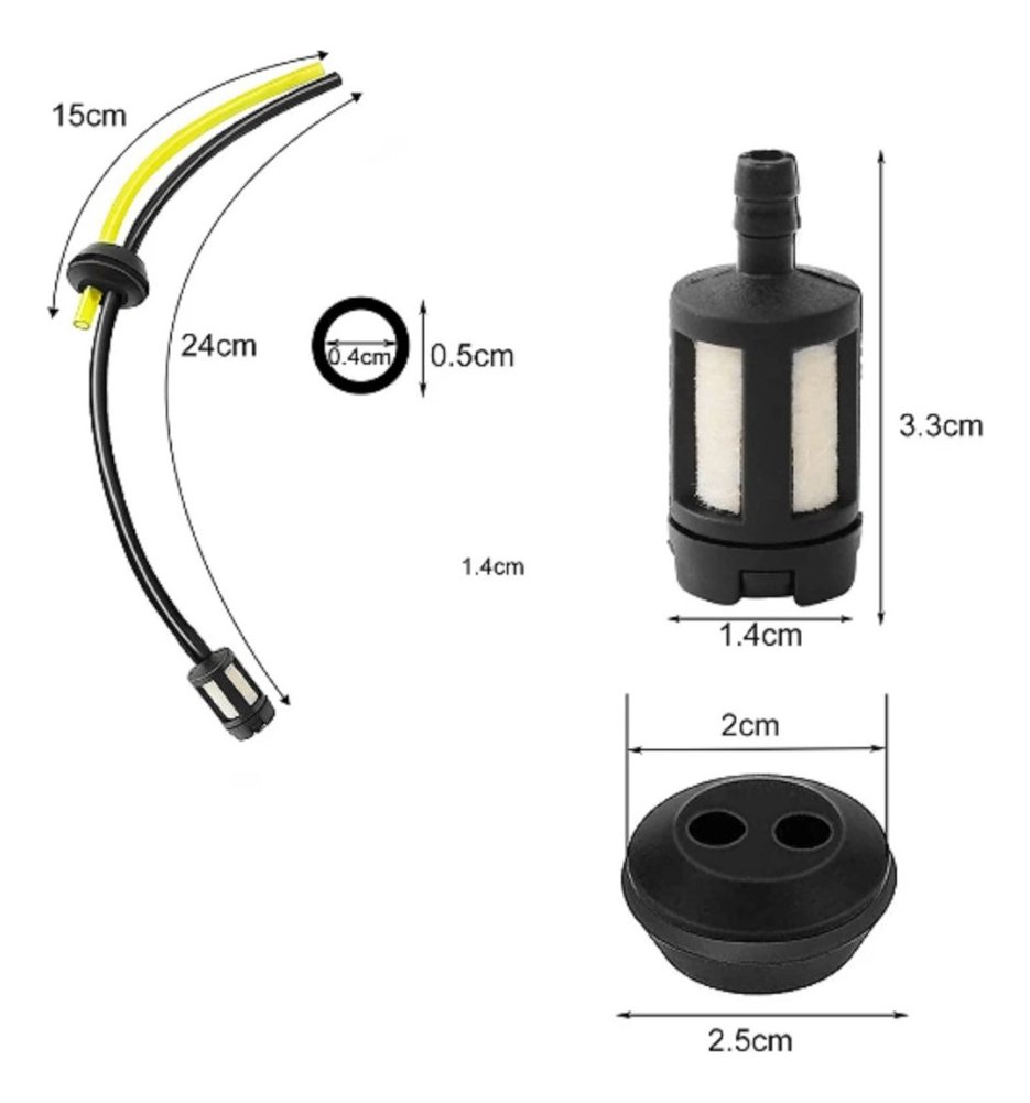 Manguera De Combustible Desmalezador + Filtro + Tapón X10 - Image 5