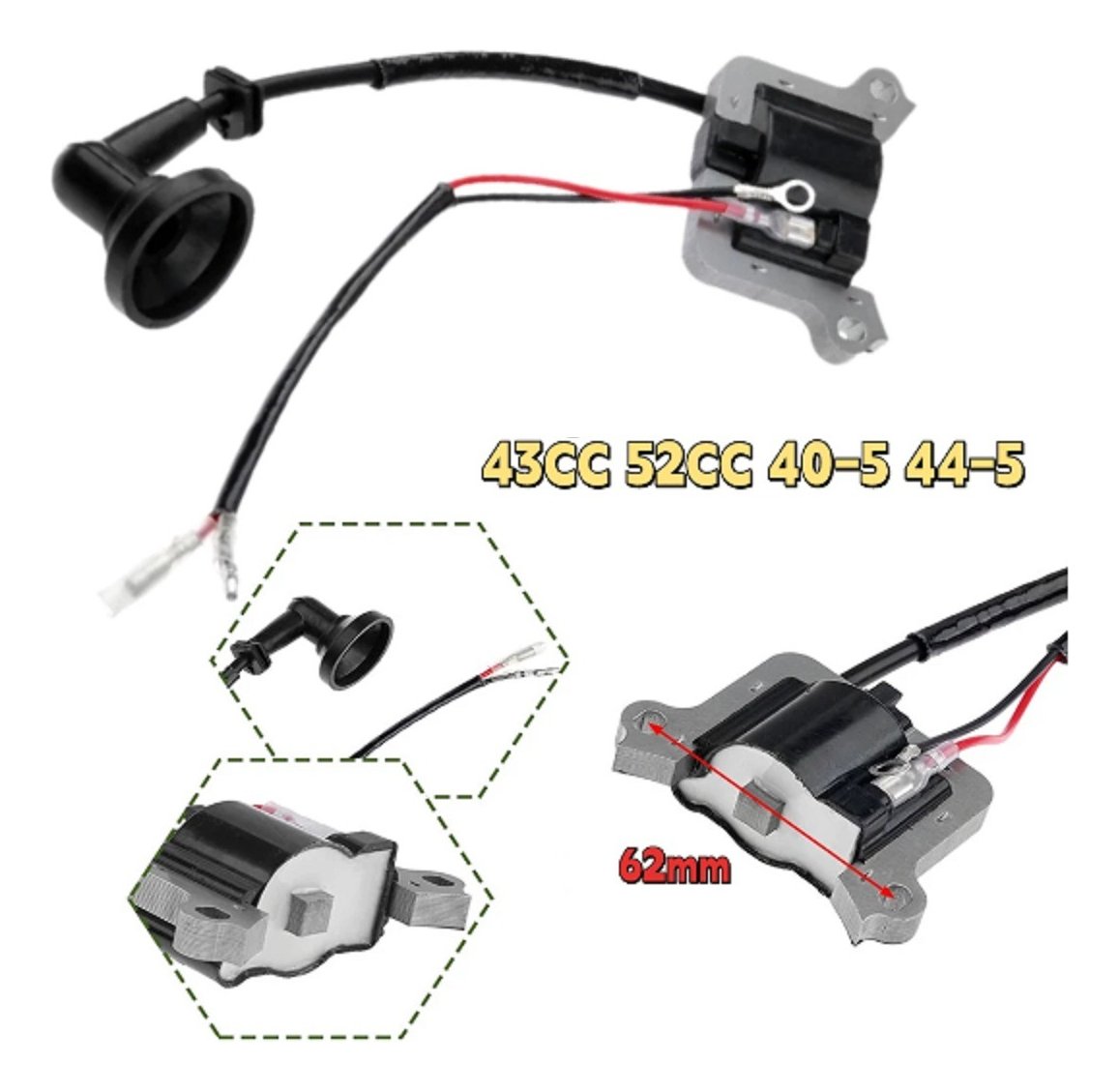 Kit Bobina Bujia Para Dedesmalezadora 43cc 52cc - Image 3