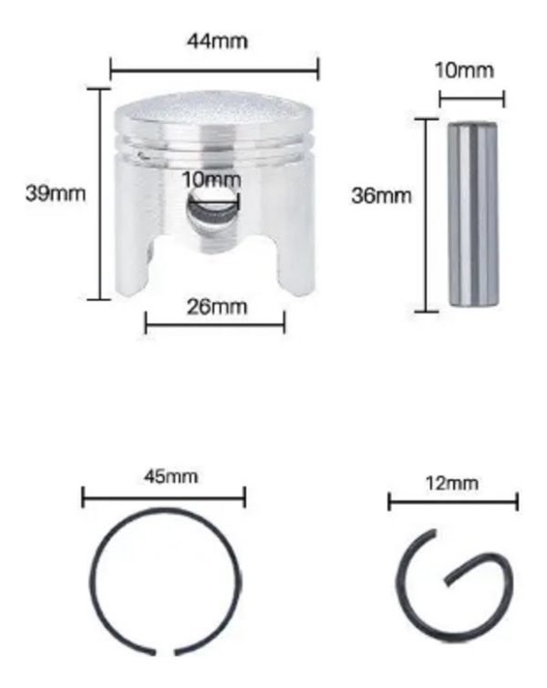Cilindro Pistón Y Aros Para Desmalezadoras + Regalo Plastico - Image 4