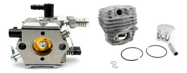 Carburador 45/52cc + Kit Cilindro Pistón Anillos