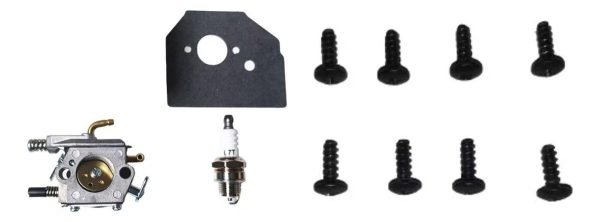 Kit Carburador + Bujía + Junta + Tornillos Manija X8