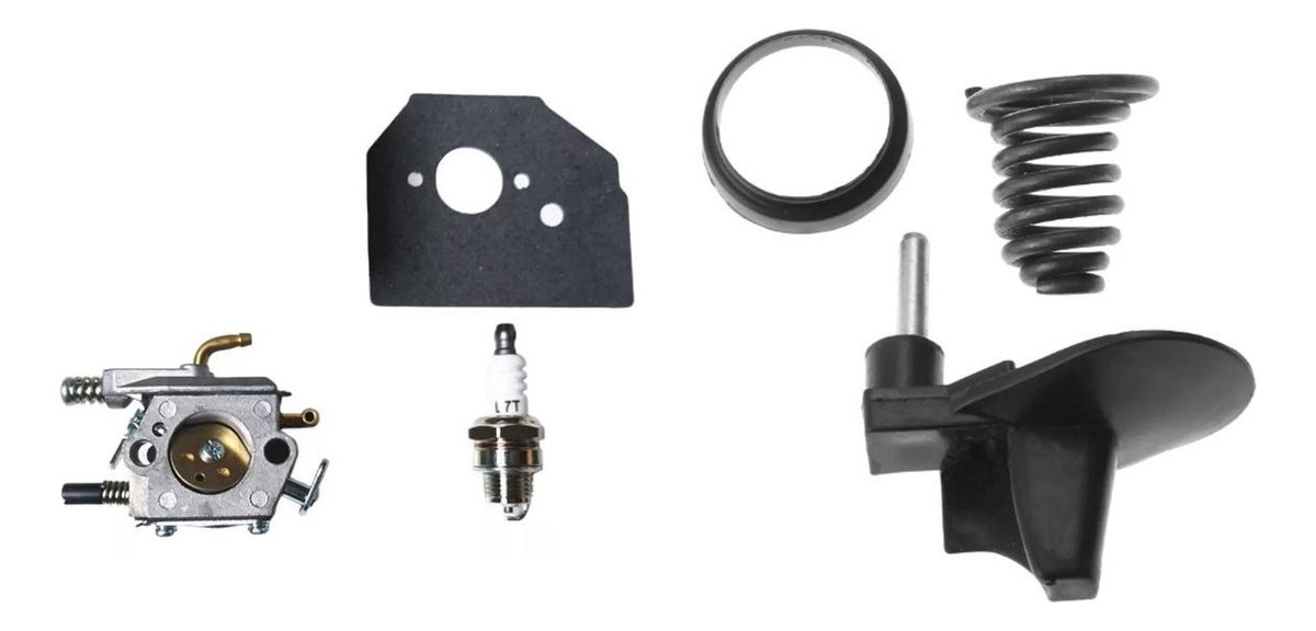 Kit Carburador + Bujía + Junta + Resorte Tope Cadena 45/52cc