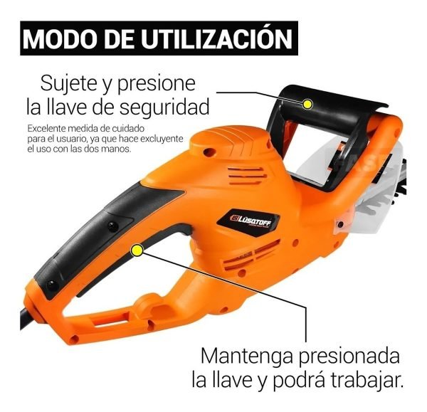 Cortacerco 51 Cm 550 Watts Lusqtoff Funda Cuchilla Col550-8 - Image 3