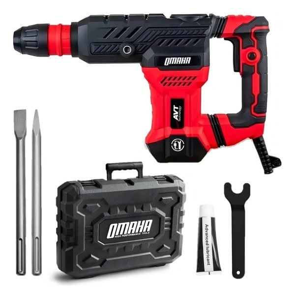 Martillo Demoledor Omaha 18 Joules Sds Max 1300w 2 Cinceles