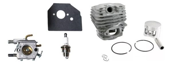 Kit Carburador + Bujía + Junta + Cilindro Pistón Anillos